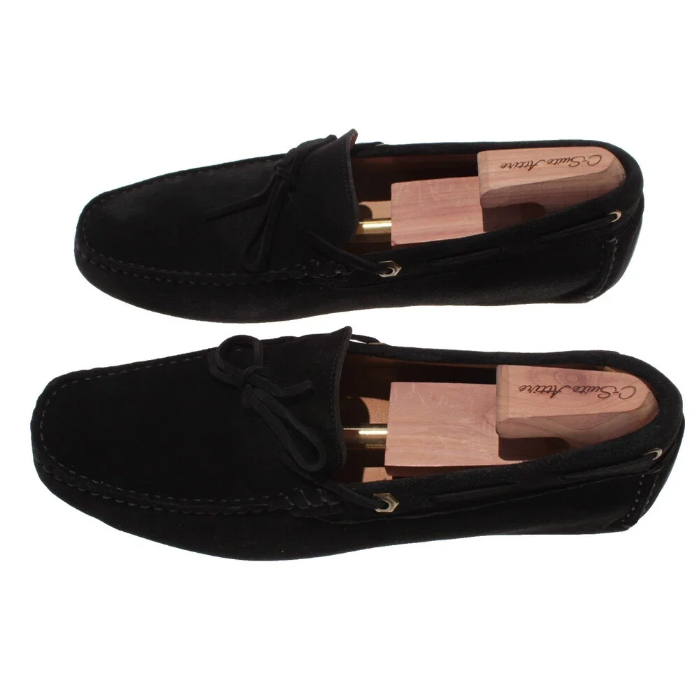 Piloti NWB Atlas Slip On Loafers Size 9 US in Black Suede Made in Portugal